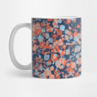 Splatter Abstract Blues and Oranges 1 Mug